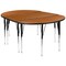 Flash Furniture Oval 47.5 W, 76 L, 30.25 H, Chrome, Laminate, Particleboard, Steel, Wood Grain XU-GRP-A3048CON-48-OAK-T-A-GG - alternate 4